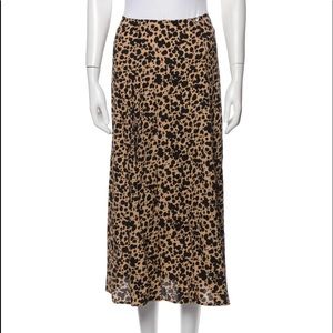 Reformation Zoe midi skirt animal print